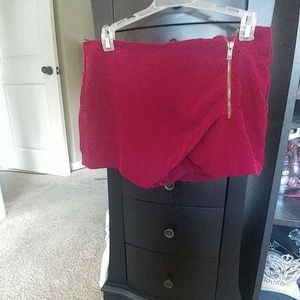 Small red skort
